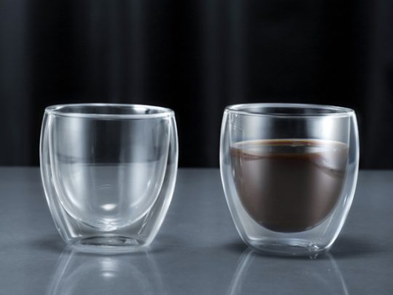 Minimal Double Wall Espresso Glass Cup, 270ml / 9oz – Pack of Two