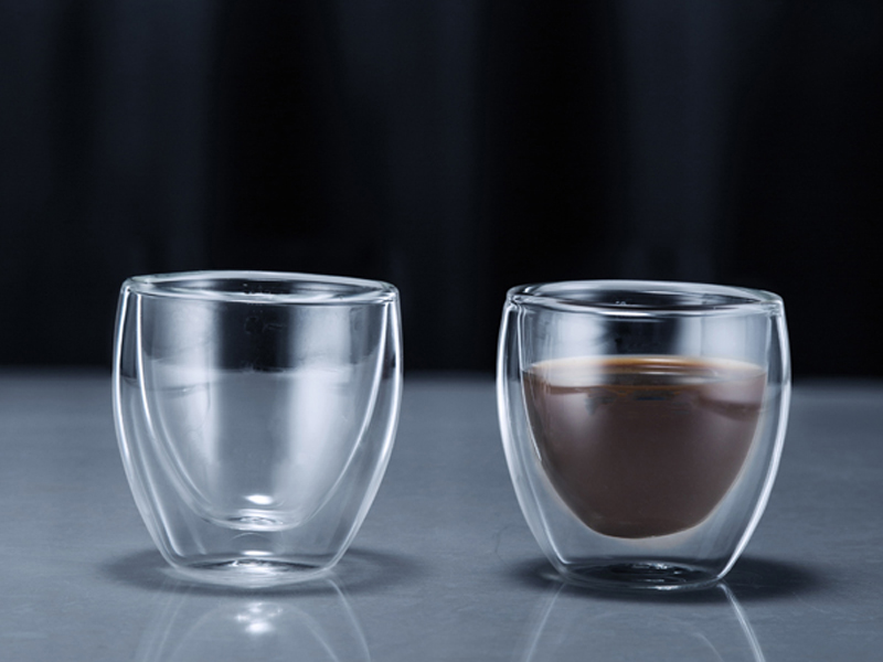 Minimal Double Wall Borosilicate Glass Cup Set of two – 3 Oz