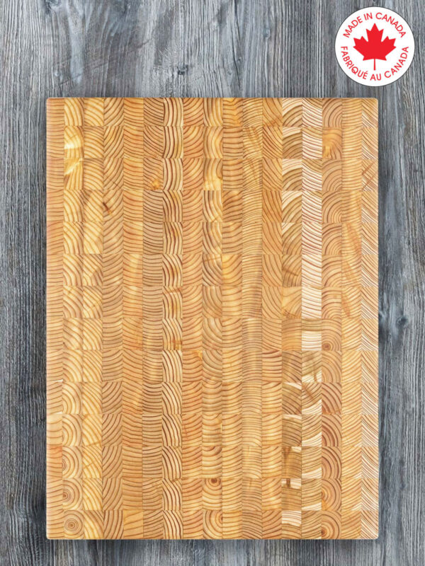 Larch Wood End Grain Cutting Board - Medium